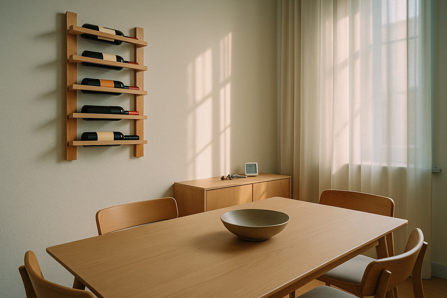 Verschillende wijnrekken in moderne interieurs