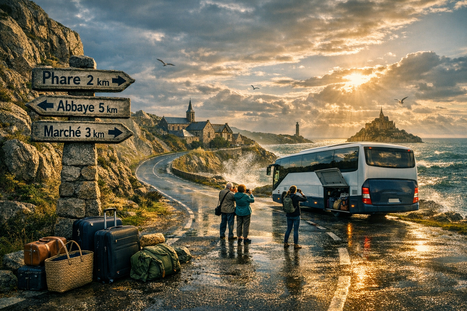Tussenstops busreis Frankrijk kust