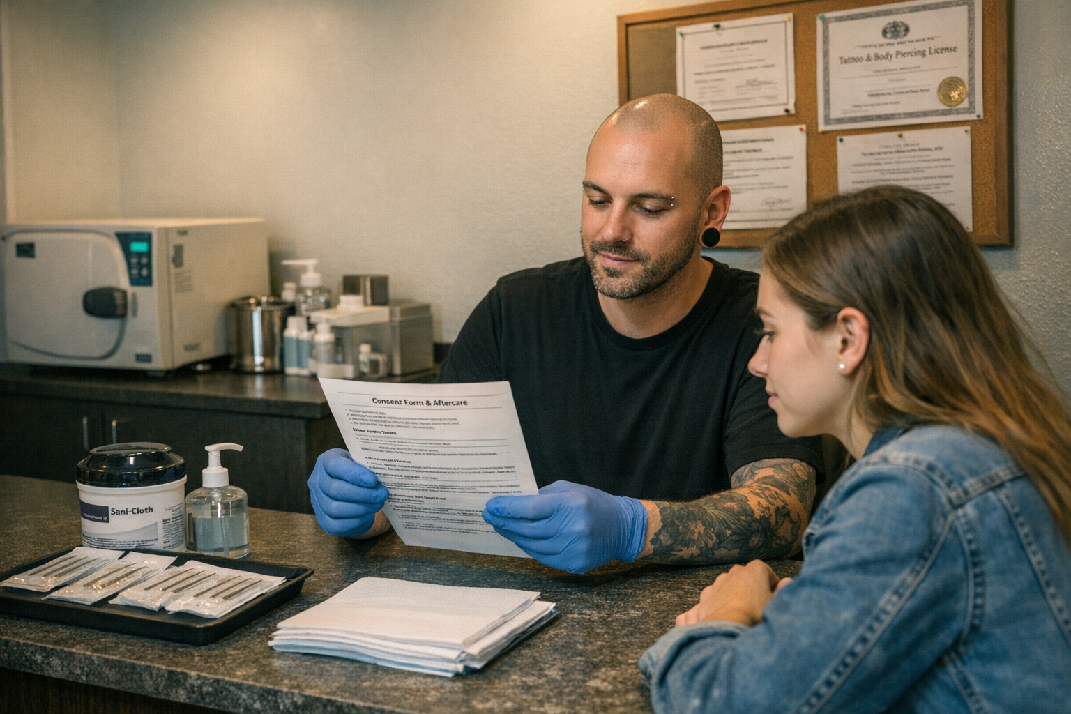 Piercing laten zetten bij professionele piercer