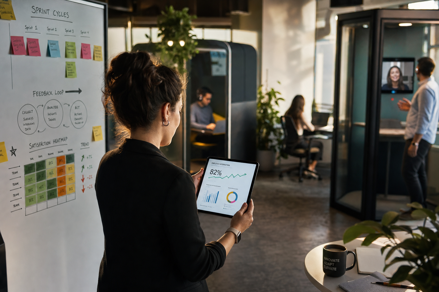 Feedbackloops en verbeterprocessen moderne werkplek
