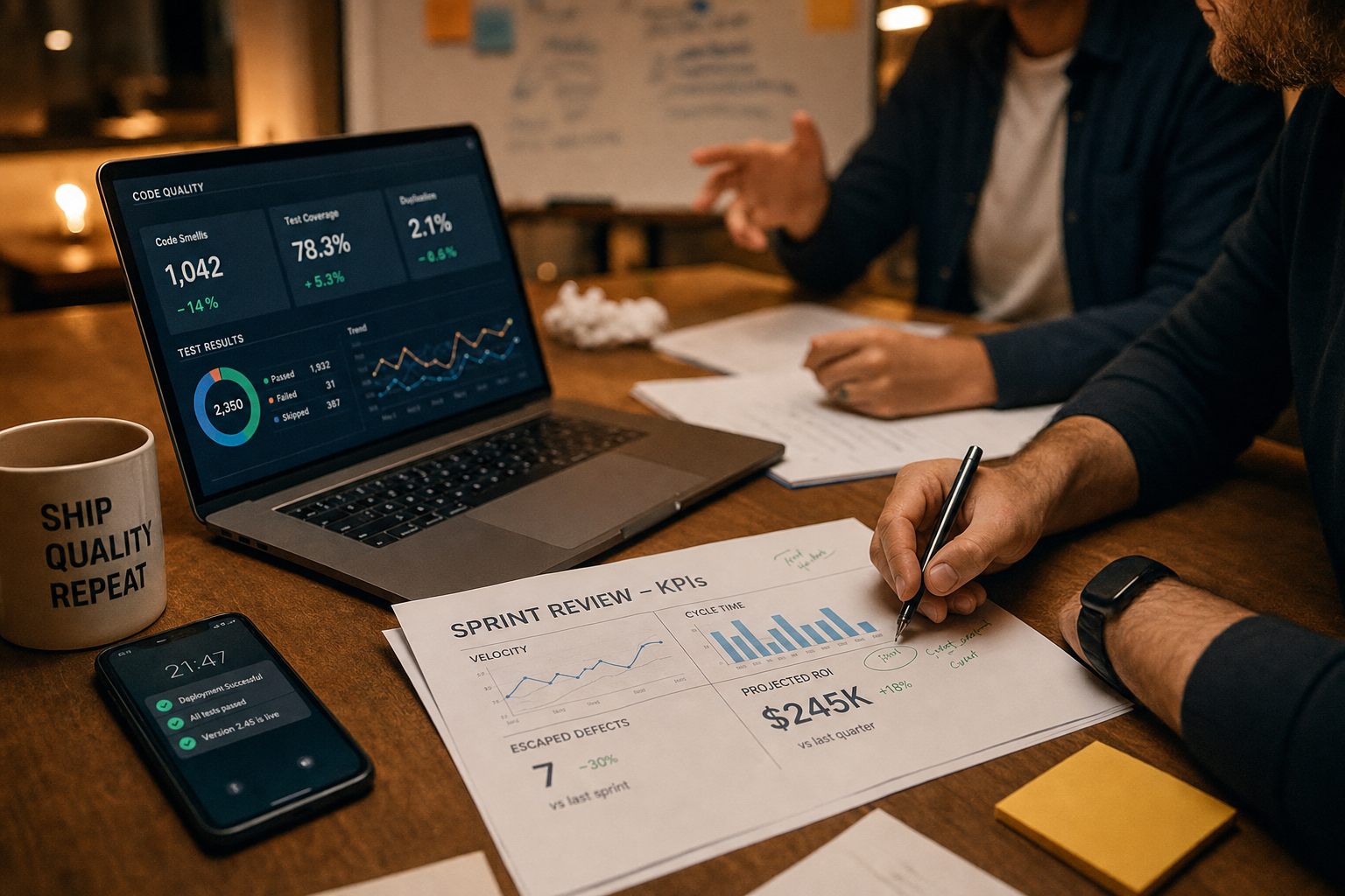ROI en financiële metrics software development